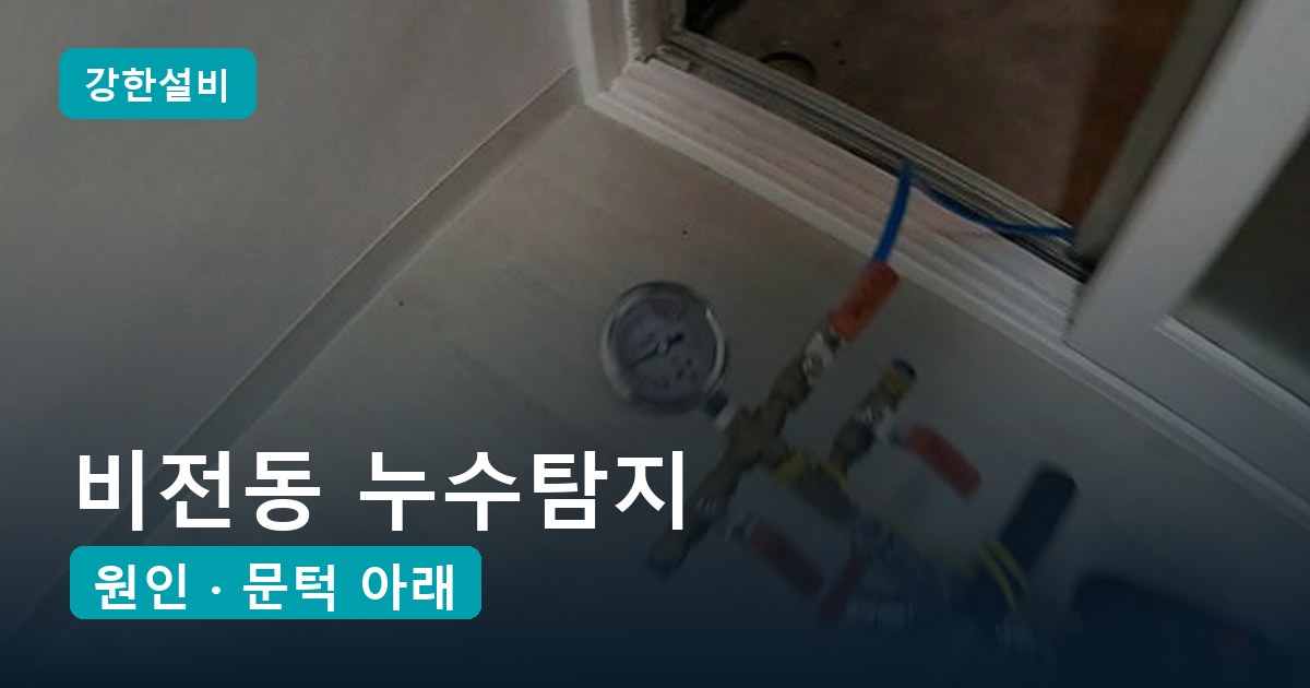 비전동누수 | 평택 비전동 누수탐지, 욕실 방수를 했는데도 젖는 천장 문턱 아래 찬물 배관