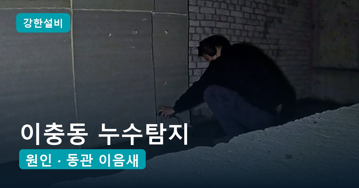 이충동누수 | 평택 이충동 누수탐지, 상가 화장실 타일 아래 고인 물 온수 동관 이음새